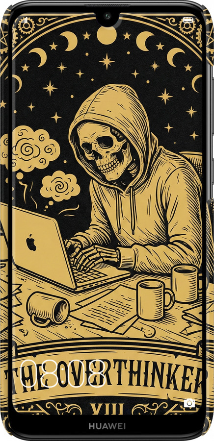 3D пластиковий матовий чехол The Overthinker для Huawei Y7 2019 - 6774m-1638 изображение 