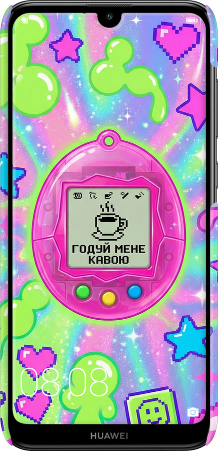 3D пластиковий матовий чехол Y2K Aesthetic Retro Pet: Годуй мене кавою для Huawei Y7 2019 - 6784m-1638 изображение 