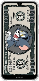 Силикон с усиленными углами чехол Том и джерри для Huawei Y7 2019 - 6291sp-1638 изображение 