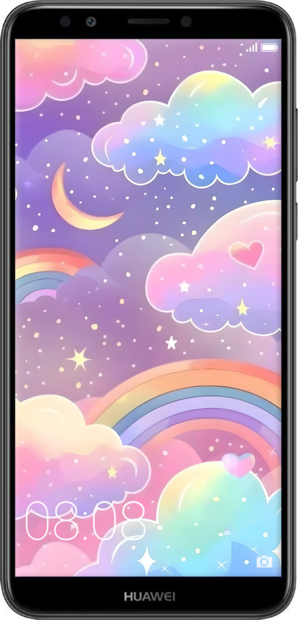 TPU чехол Хмари та веселка для Huawei Y7 Prime 2018 - 6312b-1509 изображение 