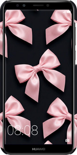 3D пластиковый матовый чехол Coquette Ribbons Dark Coquette для Huawei Y7 Prime 2018 - 6767m-1509 изображение 