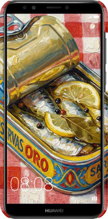 3D пластиковый матовый чехол Vintage Sardine Tin Phone для Huawei Y7 Prime 2018 - 6772m-1509 изображение 