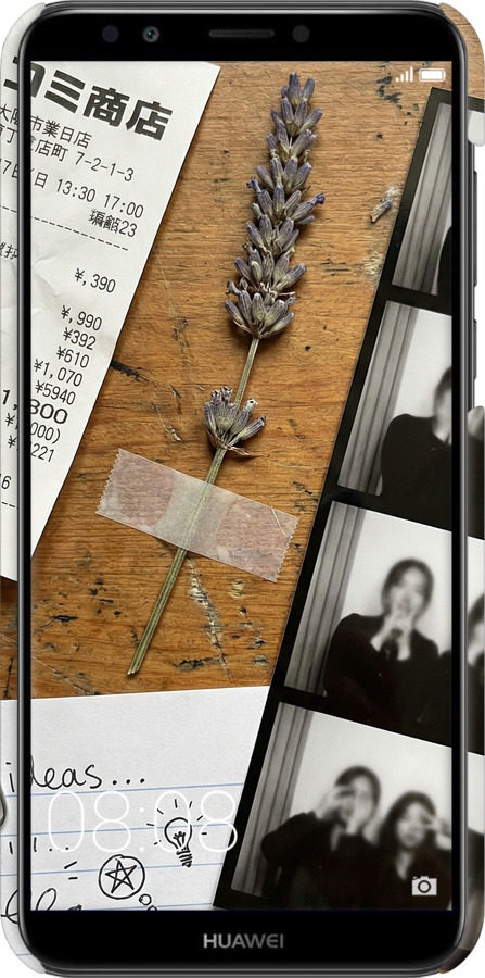 3D пластиковий матовий чехол Aesthetic Scrapbook Collage для Huawei Y7 Prime 2018 - 6773m-1509 изображение 