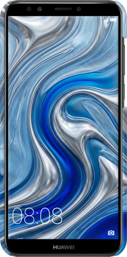3D пластиковый матовый чехол Liquid Chrome для Huawei Y7 Prime 2018 - 6781m-1509 изображение 