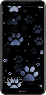 2D пластиковый чехол С синими отпечатками лап для Huawei Honor 7C Pro - 6441t-2070 изображение 