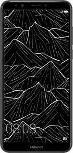 2D пластиковый чехол С изображением Темных гор для Huawei Y7 Prime 2018 - 6489t-1509 изображение 