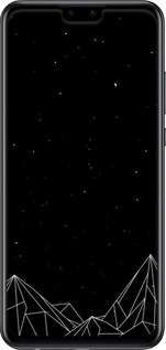 Силиконовый чехол Черно белые абстрактные горы для Huawei P Smart 2020 - 6437u-2060 изображение 