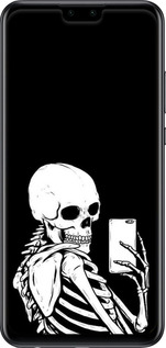 Силиконовый чехол Скелет делает Selfie для Huawei P Smart 2020 - 6535u-2060 изображение 