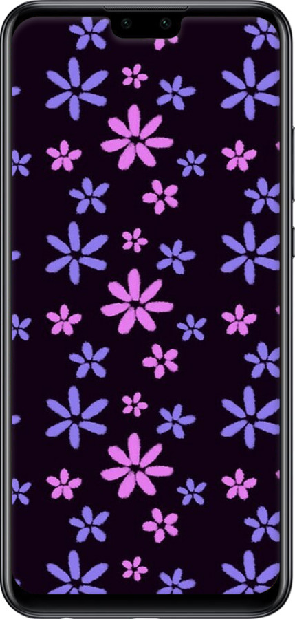 Силиконовый чехол с  цветами для Huawei Y8s - 6258u-2027 изображение 