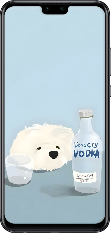 Силіконовий чехол Пес водка для Huawei Y8s - 6368u-2027 изображение 
