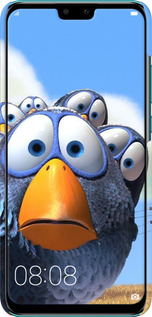 3D пластиковый матовый чехол Angry Birds для Huawei Y9 2019 - 6008m-1602 изображение 