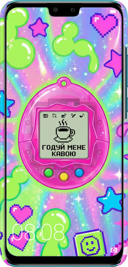 3D пластиковий матовий чехол Y2K Aesthetic Retro Pet: Годуй мене кавою для Huawei Y9 2019 - 6784m-1602 изображение 