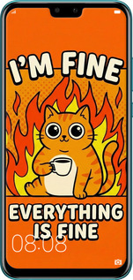 Силиконовый чехол Funny Cat для Huawei Y9 2019 - 6786u-1602 изображение 