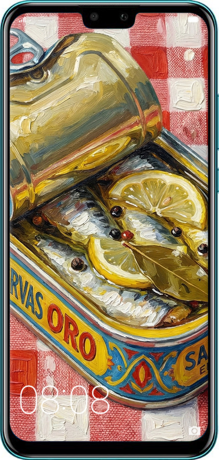 Силиконовый чехол Vintage Sardine Tin Phone для Huawei Y9 2019 - 6772u-1602 изображение 