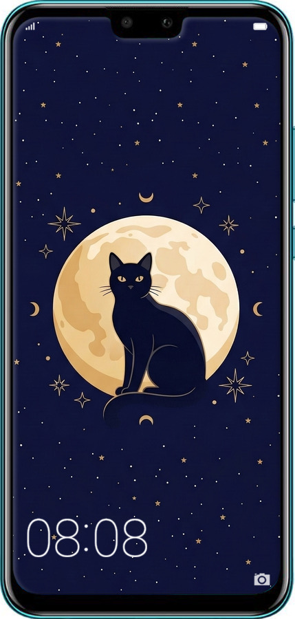 Силиконовый чехол Cute Cat Celestial/Witchy для Huawei Y9 2019 - 6787u-1602 изображение 