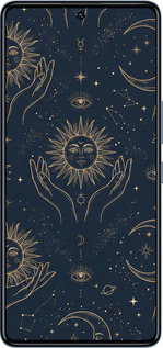 Силиконовый чехол Celestial Harmony: Sun & Moon Gold Mystic Pattern для Infinix GT 10 pro - 6778u-3172 изображение 