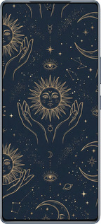 Силиконовый чехол Celestial Harmony: Sun & Moon Gold Mystic Pattern для Infinix GT 20 Pro - 6778u-3735 изображение 