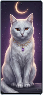 Силиконовый чехол Mystic White Cat Gothic Dark Purple Gold для Infinix GT 20 Pro - 6805u-3735 изображение 