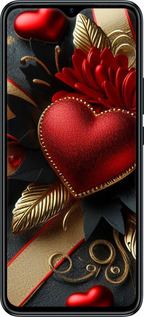 Силиконовый чехол Сердечки v2 для Infinix Hot 11 Play - 5832u-2756 изображение 