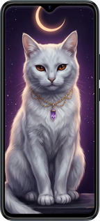 Силиконовый чехол Mystic White Cat Gothic Dark Purple Gold для Infinix Hot 11 Play - 6805u-2756 изображение 