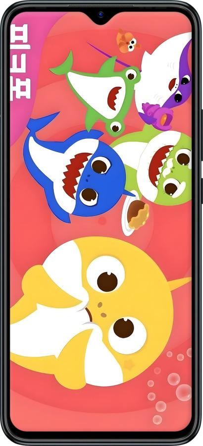 Силиконовый чехол Бейби Шаркс для Infinix Hot 11 Play - 6305u-2756 изображение 