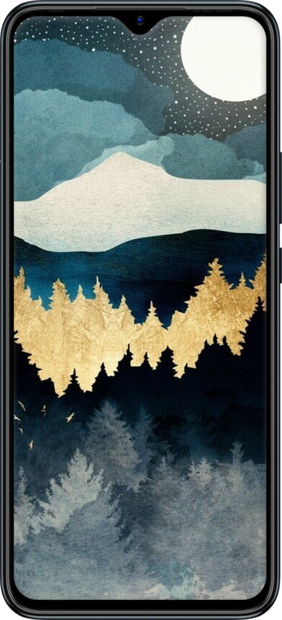 Силіконовий чехол Нічний краєвид з лісом та горами для Infinix Hot 11 Play - 6493u-2756 изображение 