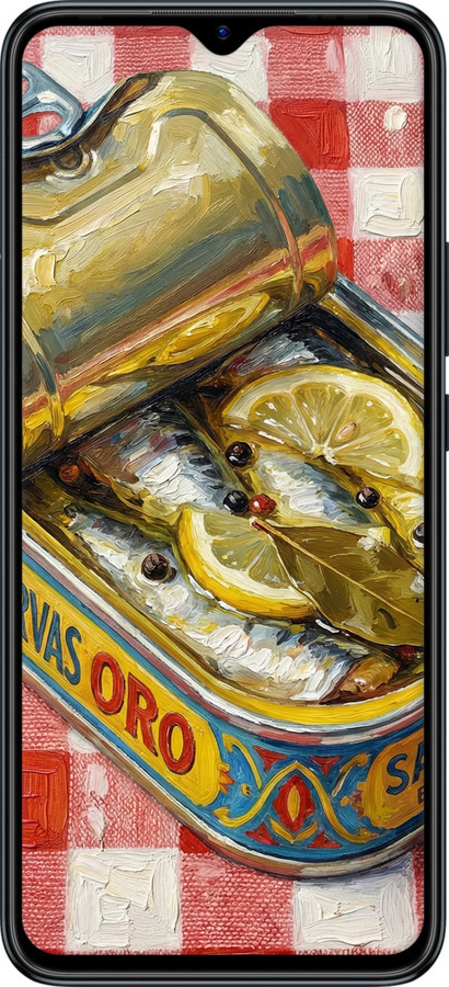 Силиконовый чехол Vintage Sardine Tin Phone для Infinix Hot 11 Play - 6772u-2756 изображение 