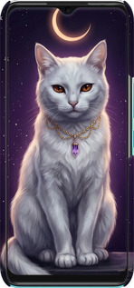 3D пластиковий матовий чехол Mystic White Cat Gothic Dark Purple Gold для Infinix Hot 11 - 6805m-2762 изображение 