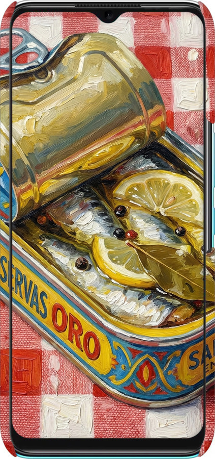 3D пластиковый матовый чехол Vintage Sardine Tin Phone для Infinix Hot 11 - 6772m-2762 изображение 