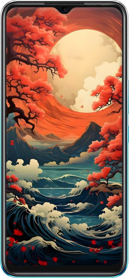 Силіконовий чехол Природа Японії для Infinix Hot 11 - 6327u-2762 изображение 