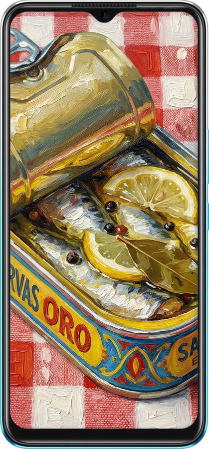 Силиконовый чехол Vintage Sardine Tin Phone для Infinix Hot 11 - 6772u-2762 изображение 