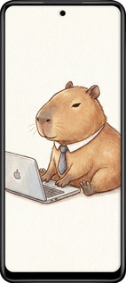 Силіконовий чехол Funny Capybara CEO Working для Infinix Hot 11S - 6777u-2757 изображение 