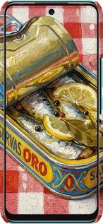 3D пластиковый матовый чехол Vintage Sardine Tin Phone для Infinix Hot 12 Play - 6772m-2759 изображение 