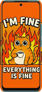 3D пластиковий матовий чехол Funny Cat для Infinix Hot 12 Play - 6786m-2759 изображение 