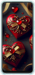 Силикон с усиленными углами чехол Сердечки v4 для Infinix Hot 12 Play - 5834sp-2759 изображение 