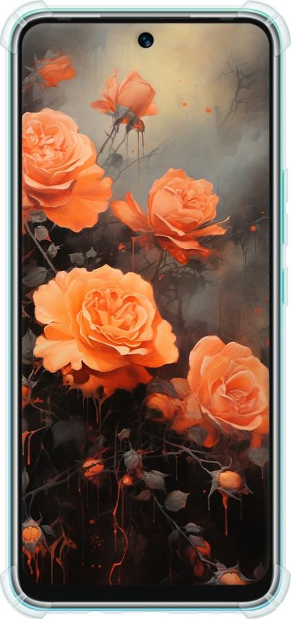 Силикон с усиленными углами чехол Оранжевые розы для Infinix Hot 12 Play - 5944sp-2759 изображение 