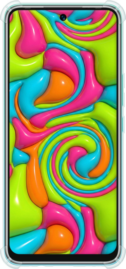 Силикон с усиленными углами чехол Y2K Jelly Dream для Infinix Hot 12 Play - 6780sp-2759 изображение 
