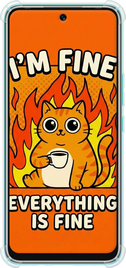 Силіконовий протиударний с посиленими кутами чехол Funny Cat для Infinix Hot 12 Play - 6786sp-2759 изображение 