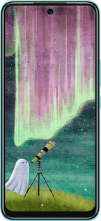 Силиконовый чехол Привидение и звезды для Infinix Hot 12 Play - 6443u-2759 изображение 