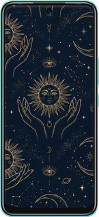 Силіконовий чехол Celestial Harmony: Sun & Moon Gold Mystic Pattern для Infinix Hot 12 Play - 6778u-2759 изображение 