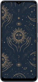 Силиконовый чехол Celestial Harmony: Sun & Moon Gold Mystic Pattern для Infinix Hot 12 Pro - 6778u-2868 изображение 