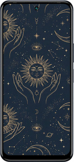 Силіконовий чехол Celestial Harmony: Sun & Moon Gold Mystic Pattern для Infinix Hot 12 - 6778u-2864 изображение 