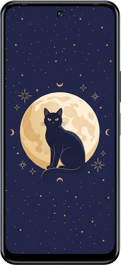 Силіконовий чехол Cute Cat Celestial/Witchy для Infinix Hot 12 - 6787u-2864 изображение 