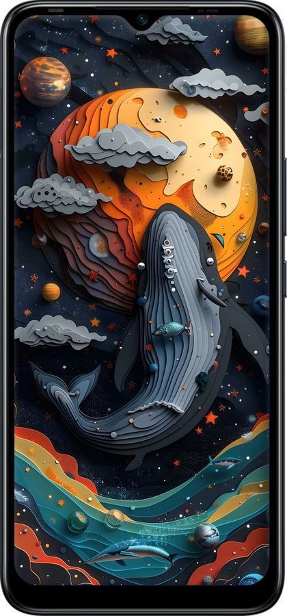 TPU чехол Кит в космосе для Infinix Hot 12i - 6328b-2863 изображение 