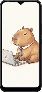 Силиконовый чехол Funny Capybara CEO Working для Infinix Hot 12i - 6777u-2863 изображение 