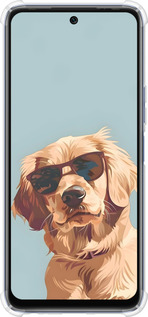 Силикон с усиленными углами чехол Пес в очках для Infinix Hot 20 - 6381sp-2966 изображение 