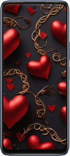 Силиконовый чехол Сердечки для Infinix Hot 20 - 5831u-2966 изображение 