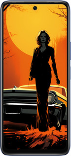 Силиконовый чехол Чехол для телефона Девушка возле автомобиля для Infinix Hot 20 - 5946u-2966 изображение 