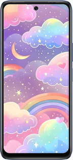 Силиконовый чехол Облака и радуга для Infinix Hot 20 - 6312u-2966 изображение 