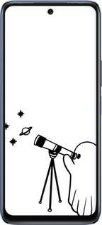 Силиконовый чехол Привидение астроном для Infinix Hot 20 - 6444u-2966 изображение 